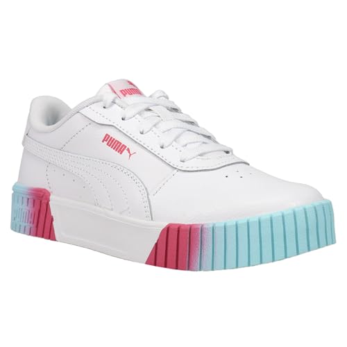 PUMA Kids Girls Carina 2.0 Fade Lace Up Sneakers Shoes Casual - White2