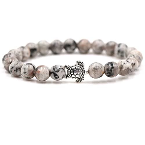 Bracelet de lave pour huiles essentielles avec perles tortue de 8 mm