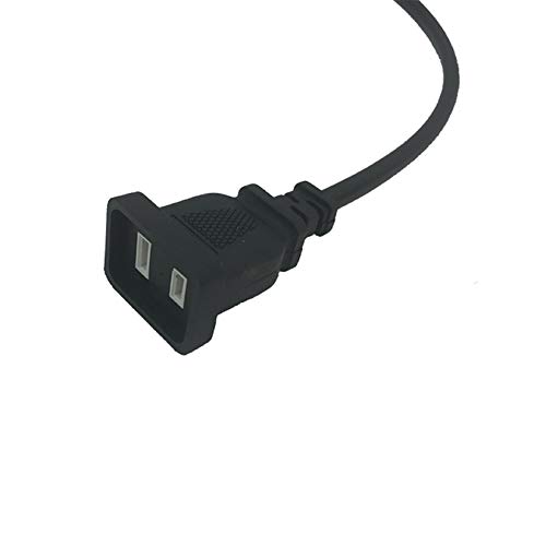 1Ft Power Extension Cord 2-Pack, Bolaazul 2-Prong Short Black Power Extension Cable For Nema 1-15P To Nema 1-15R, Male To Female, Non-Polarized For Christmas Lights #TOP4