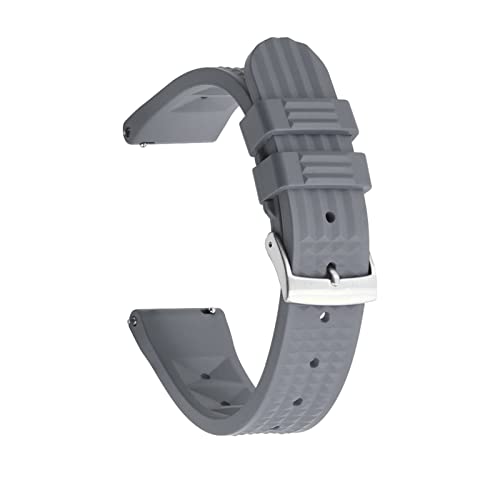 Bracelet de montre gaufre 22mm en fluoro caoutchouc de l'exploration marine au quotidien urbain