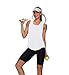 WIHOLL Workout Tank Tops Woman Summer Sleeveless Exercise Tennis Running Shirts Activewear Fitness Fashion Shirts White M