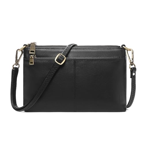 Image of SENDEFN PU Leather Crossbody Bag for Women Small Clutch Purses Crossbody Shoulder Handbag Wallet Purses RIFD Card Slots