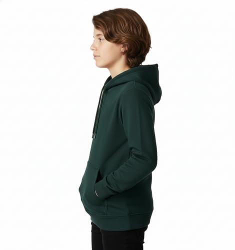 Image of Boy's Cotton Fleece Hooded Sweatshirt with Kangaroo Pocket