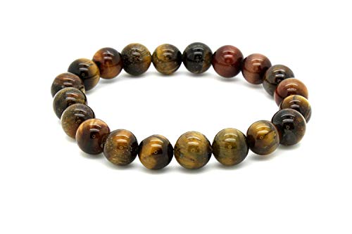 Perfect Gems Natural 8mm Gorgeous Semi-Precious Gemstones Healing Crystal Stretch Beaded Bracelet Unisex (Amazonite (Matte))