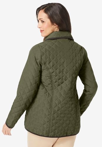 Jessica London Women's Plus Size Snap-Front Quilted Coat3