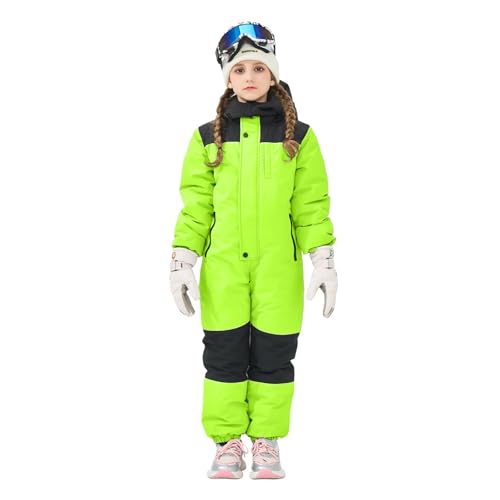 Owntop Kids Toddler Snow Suit One Piece for Boys Girls Lightweight Insulated Ski Suit Windproof Hooded Snowsuit Baby Jumpsuit