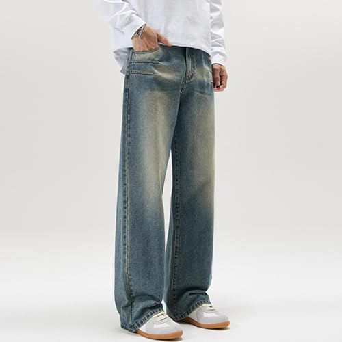 Baggy Jeans for Men Y2k Skater Casual Straight Leg Jeans Loose Fit 90s Hip Hop Vintage Denim Pants Streetwear3