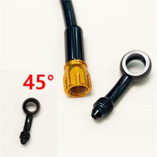 Flexible frein hydraulique moto 180cm avec durite acier inoxydable M10 - 6