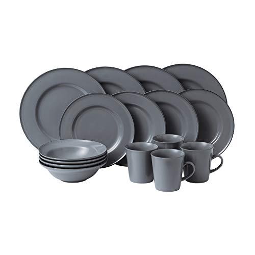 One-Day Sale: Up to 40% Off Royal Doulton Union Street Cafe Grey 16-Piece Dinner Set, Gray