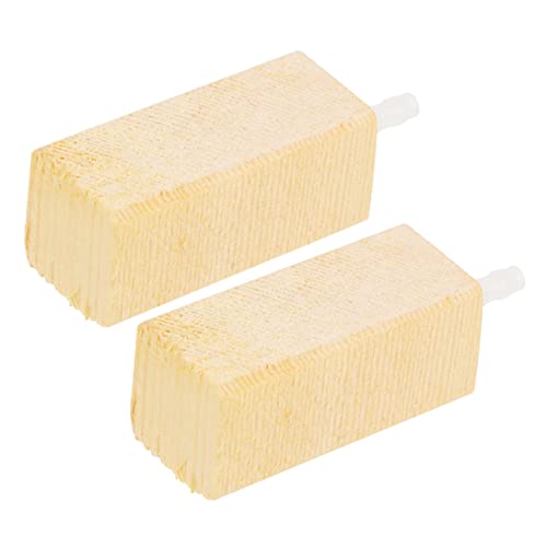 Yardwe 2 Piezas Skimmer de proteínas pompas Bubble Aquarium peceras Water difusor Planta Bomba Estanque y Filtro xherramienta Piedra de Aire del Acuario burbujeador de Pescado de Madera