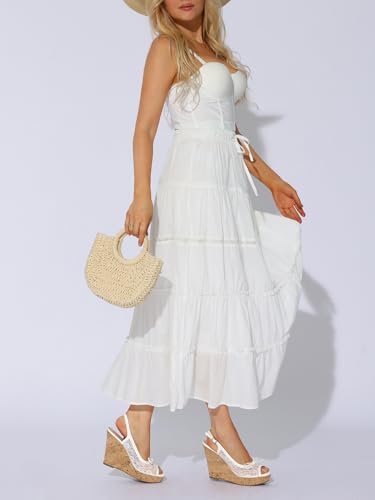 Allegra K Allegra K Women's Lace Platform White Wedges Wedge Heel Sandals 8 M US