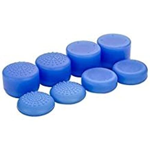 Image of Pack of 8 pcs Analog Controller Gamepad Raised Antislip Thumb Stick Grips Thumbsticks Joystick Cap Cover for PS5, PS4, PS3, Switch Pro, Xbox one, Xbox 360, Wii U, PS2 Controller (Blue)
