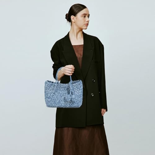Image of Woven Tote Bag for Women, Hobo Bag for Work, Large Beach Travel Handbags and Purses, Retro Shoulder Bag, Shopping Bag