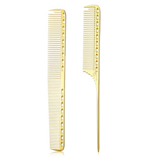 Peines metálicos antistáticos para cabello 21 cm miniatura 1