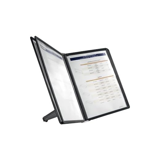 DURABLE Desktop Reference System, 5 Double-Sided Panels, Letter-Size, Black, Sherpa SOHO Design (555001)