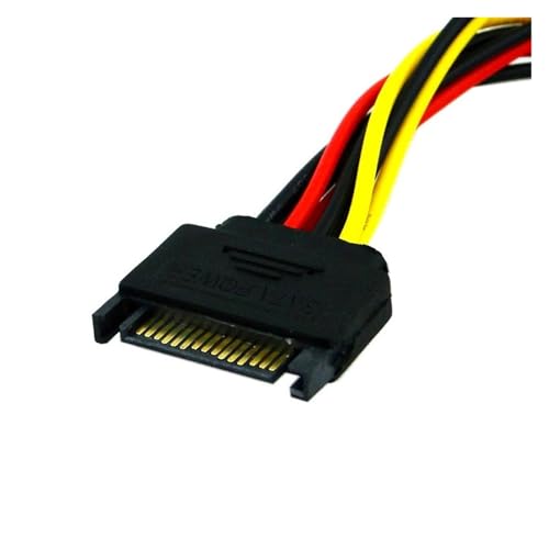 Cable divisor de energía SATA II 15P 1 macho a 2 hembras 20 cm miniatura 4