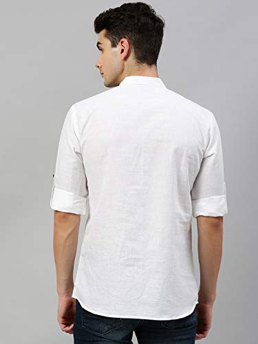 Image of Rajubhai Hargovindas Men's Linen Straight Short Kurta