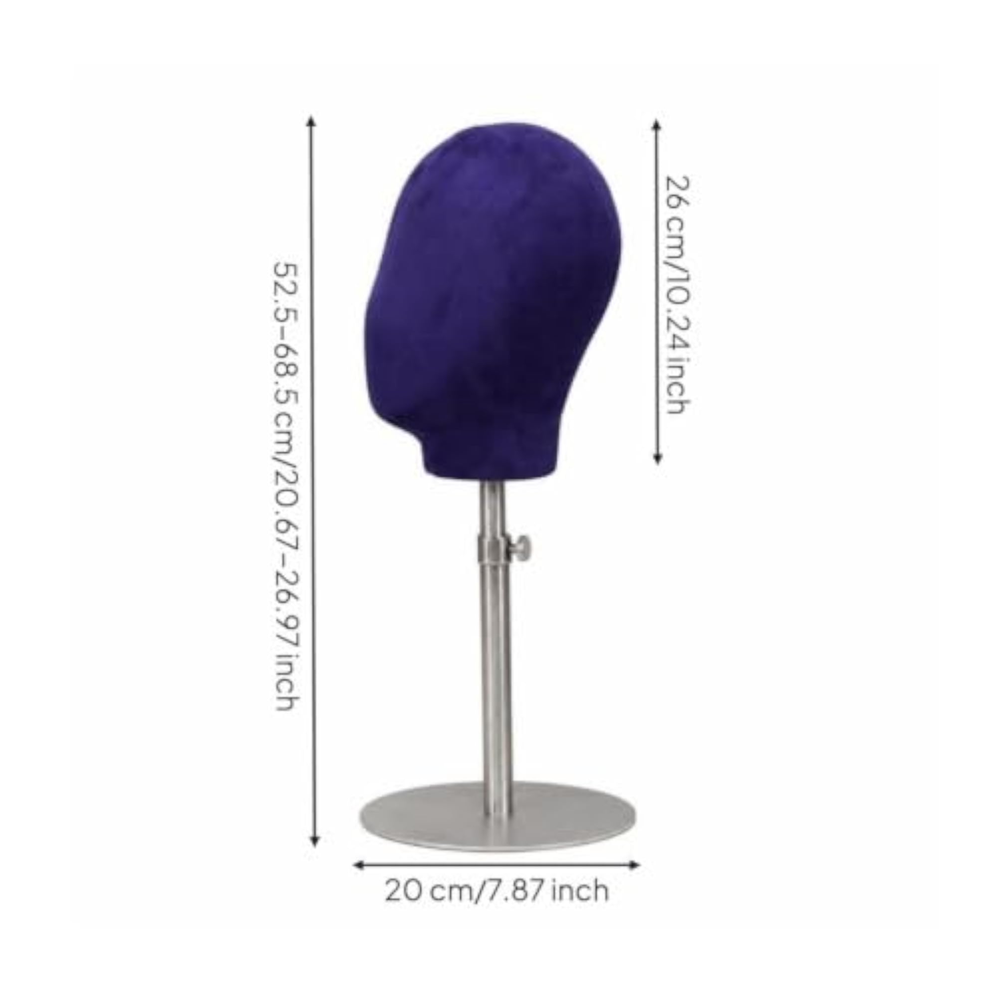 Height-Adjustable Professional Head Stand for Retailers