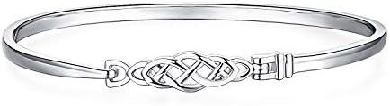 JewelryPalace Celtic knot Open 925 Sterling Silver Bangle Bracelet