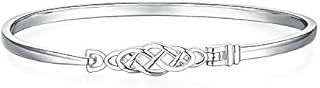 JewelryPalace Celtic knot Open 925 Sterling Silver Bangle Bracelet