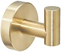 BigBig Home Brushed Gold Towel Hook, Bathroom Robe Hook Wall Coat Hanger SUS304 Stainless Steel Single Hook for Clothes, Keys, Bags Lavatory Luxury Accessories