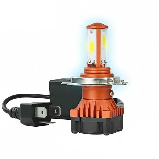 HK 40W CYT H4 LED Front Power Headlight Brightness Bulb with 3 Side Cobe Cooling Fan & Conversion Kit High/Low Beam Light Universal for All Bike Motorcycle Scooty (Pack of 1, White)-picture-11