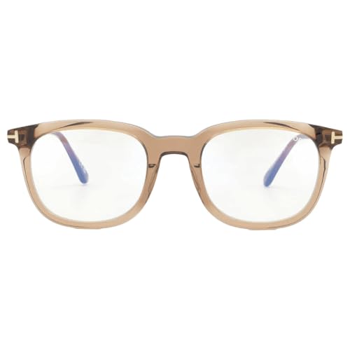 TOM FORD FT5901-B-N shiny light brown 50 gafas de vista de moda marrón claro