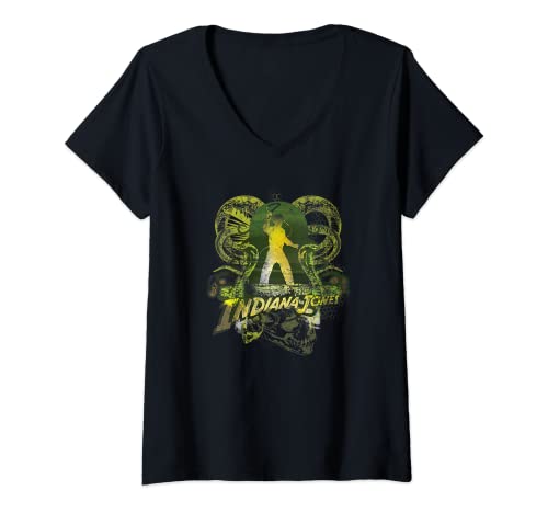 T-shirt V Indiana Jones Snakes and Skulls vintage Lucasfilm pour fan de cinéma retro