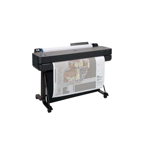 hp designjet t630 large format 36-inch plotter printer with auto sheet feeder media bin amp stand 5hb11d - new model