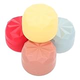 VILLFUL 4 piezas Tarros de Silicona para Crema Facial Colores Pastel con Tapa Prueba de Fugas Envases Portátiles para Lociones y Cosméticos para Viajes y Almacenamiento Compacto
