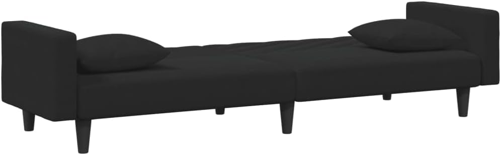 Sofa Set Black Velvet (100% Polyester) Living Room Furniture