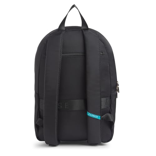 Image of Caprese Venus 19L Laptop Backpack Large | Stylish Color Block Bag with Signature Logo | 2 Compartments with Trolley Sleeve | Spacious Adjustable Strap Travel Backpack for Women