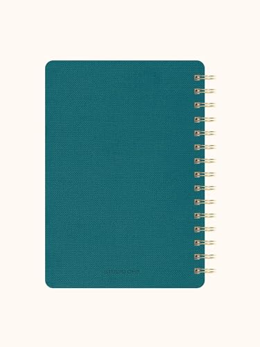 Carnet de notes bleu paon Studio Oh Agatha Feather 208 pages lignées à spirales