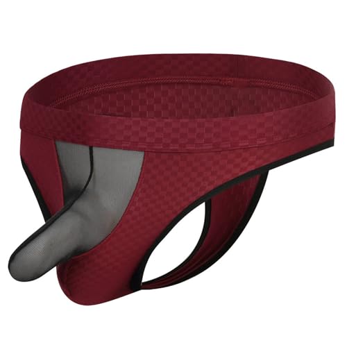 Men's Erotic Tight Elephant Trunk Thong Ultra-Thin Enhancing Bulge Pouch Underwear See Through Pouch G String Thong