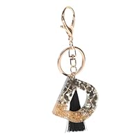 Holibanna Keychain for Women Alphabet Pendant Fashion Key Holder Bag Accessory English Letter Keychain Key Hook