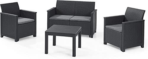 Koll Living Lounge-Set 4-TLG. 2er Sofa, 2 Sessel & Tisch, Sitzgruppe in...