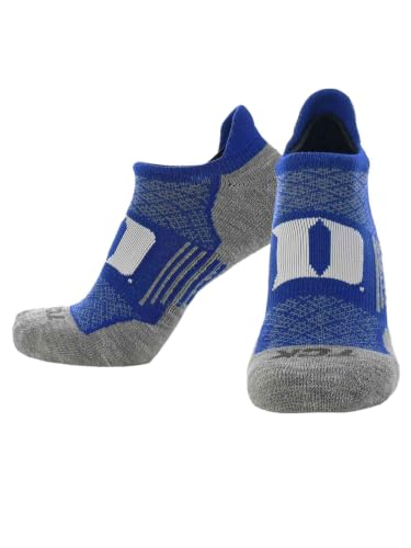 NCAA No Show Tab Socks - Duke Blue Devils Royal Blue/White Large