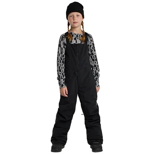 Burton Kids’ Skylar 2-Layer Bib Pants – Waterproof Winter Snowboard Bib Pants – True Black, Large