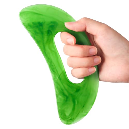 Image of Scienlodic Body Gua Sha Massage Tool with Handle, Larger Guasha Tool for Back Neck Face Leg Massage, Lymphatic Drainage, Cellulite Remove
