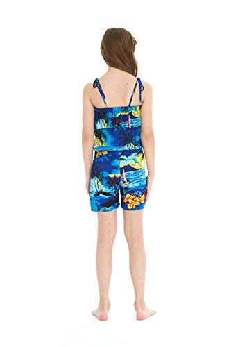 Image of Hawaii Hangover Family Matching Hawaiian Clothes, Sunset Blue | Family matching Hawaiian outfits, Sunset Blue, lightweight rayon, machine washable, tropical print, luaus, cruises