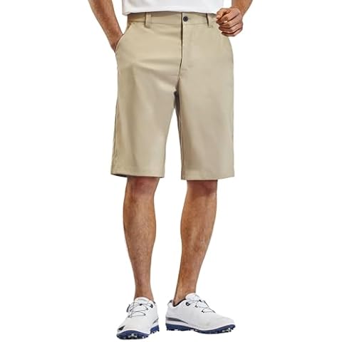 PULI Mens Golf Shorts Lightweight Comfort 12" Stretch Lightweight Travel Hiking Quick Dry with Pockets Stone 34 Cover