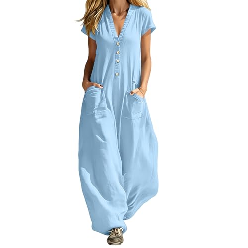 Salopette femme lin fin idéale pour un look décontracté chic en vacances