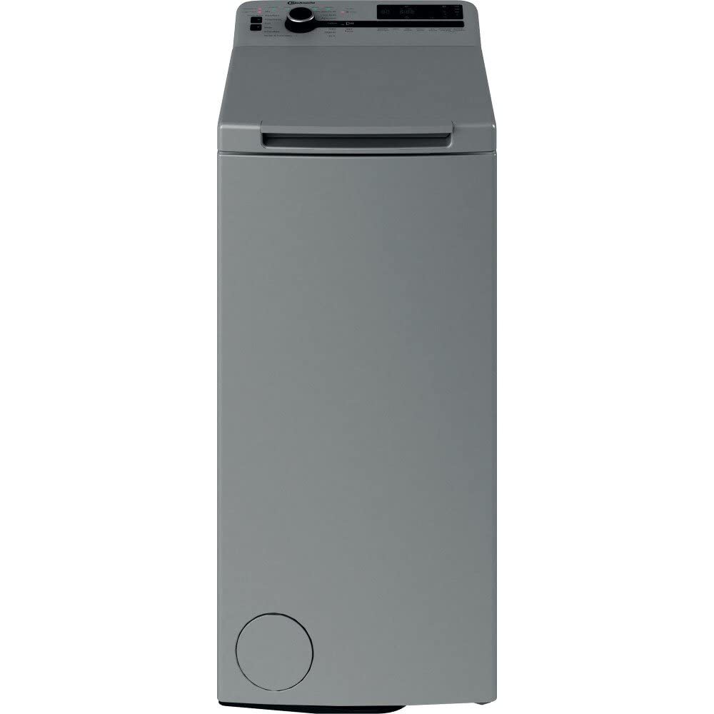 Bauknecht WMT Silver 7 BD N Toplader-Waschmaschine / / 1152 UpM/Hygiene+Programm/ Kurz30' / 15° Green&Clean/Startzeitvorwahl/SoftOpening/Vollwasserschutz 7kg