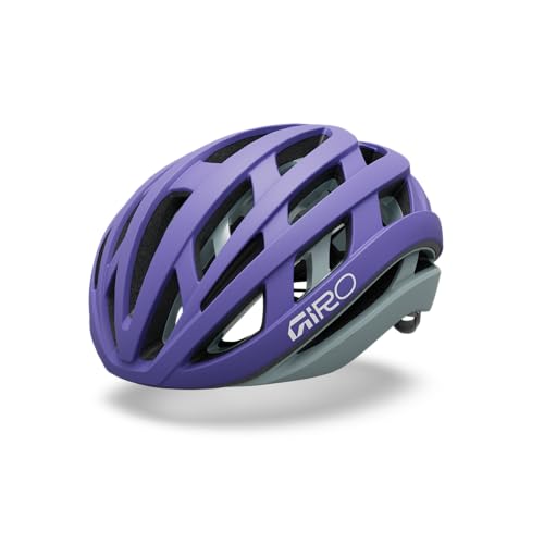 Casco esférico Giro Helios morado grande para rutas de carretera y gravel
