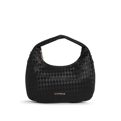 Image of Caprese Maddy Medium Hobo Bag for Women with Adjustable & Detachable Strap | Stylish Textured Handbag for Everyday Use | Perfect for Casual Outings, Work, Travel, and Special Events