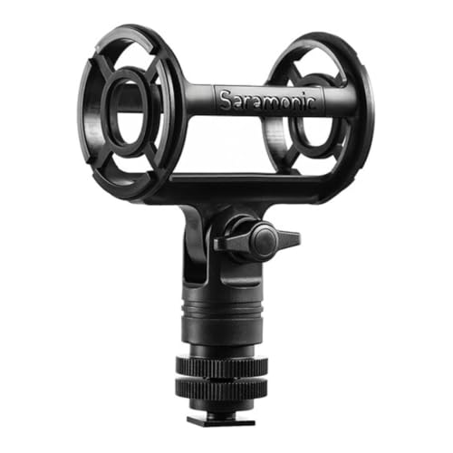 Saramonic SR-SMC2 espingarda para microfone com Cold Shoe, 1/4', 3/8' e roscas de 5/8' para câmeras, tripés, suportes e postes de lança