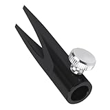 Cabilock Aluminiumlegierung Einzelloch Kosmetik Bleistiftspitzer Doppelseitig für Augenbrauen Lippenstift Eyeliner Tragbarer Make up Anspitzer Schwarz Kompakt