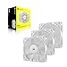 CORSAIR RS120 120mm PWM Fans – Daisy-Chain Connection – Low-Noise – Magnetic Dome Bearing – Triple Pack – White