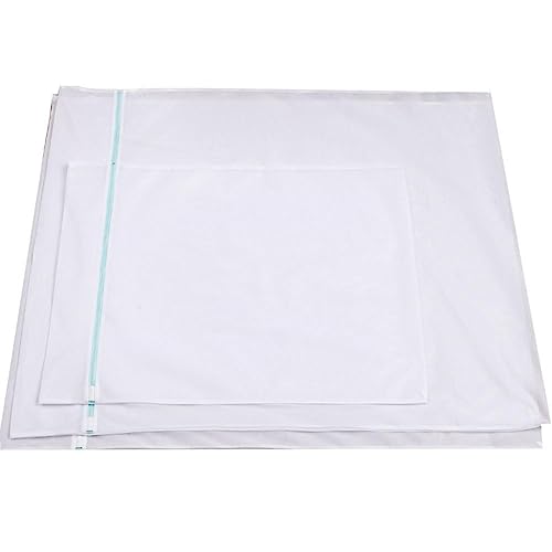 RPXHZLKTM Malla de lavandería delicados Bolsas de Lavado ， Bolsas de lavandería Gruesas con Cremallera, Red de lavandería Extragrande(90x110)