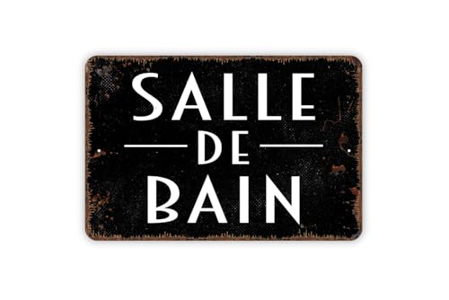 Salle De Bain Sign French Restroom Bathroom Metal Tin Sign